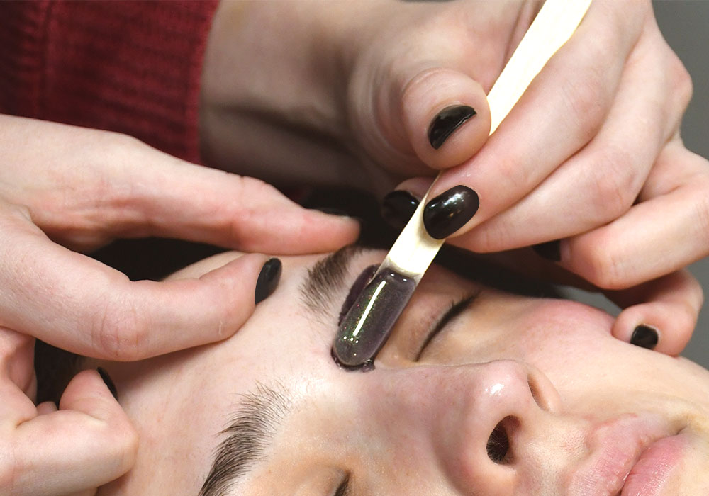 Eyebrow waxing